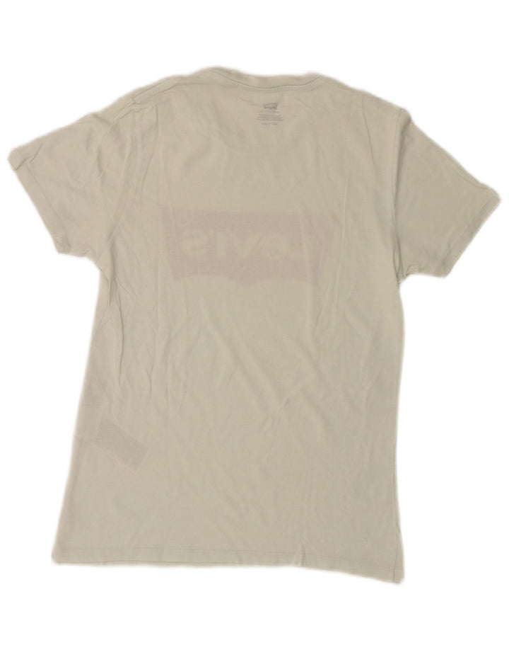 Levi's Herre grafisk T-shirt top XS hvid bomuld