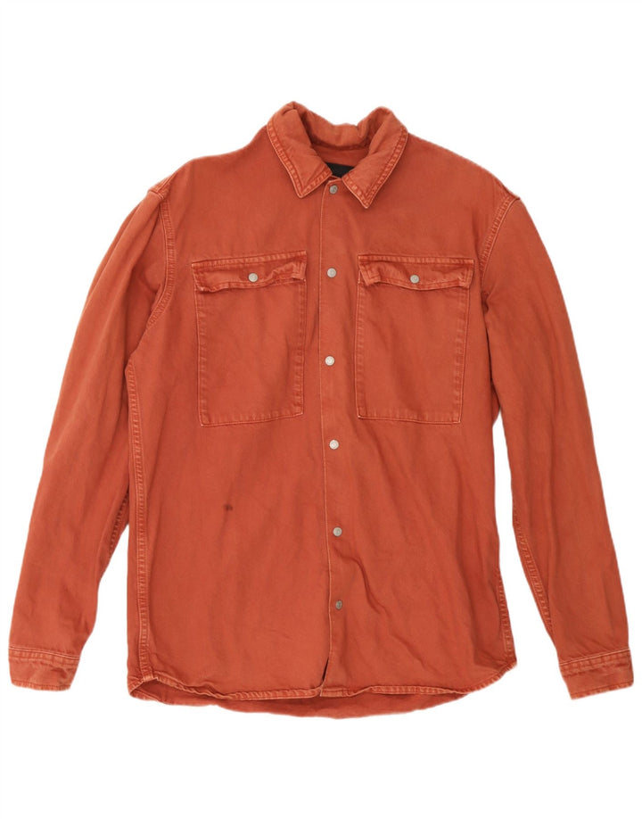 Jack & Jones Mens Denim Shirt Small Brown Cotton