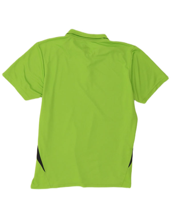 Adidas Γυναικείο Climalite Polo μπλουζάκι UK 18 XL Green Colourblock