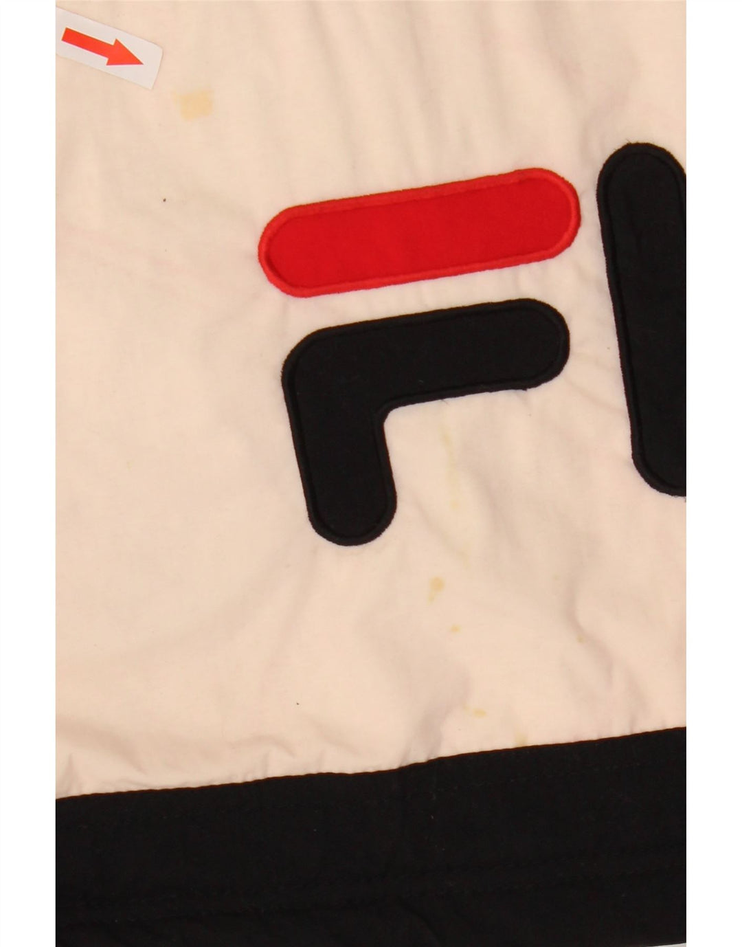 Fila Herre grafisk polstret jakke UK 38 Medium Sort Colourblock Nylon