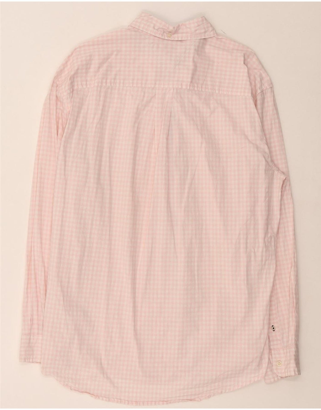 TOMMY HILFIGER Mens Classic Fit Shirt Large Pink Gingham Cotton
