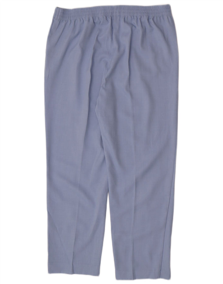 Marks & Spencer Womens Regular Fit Trousers UK 16 Large W34 L28 Blue