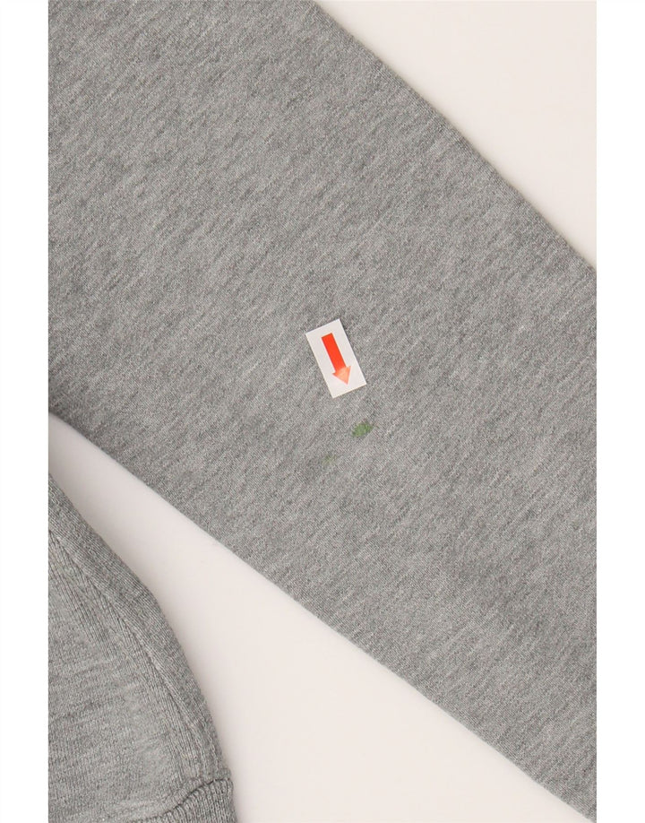 NIKE Womens Zip Neck Hoodie Jumper Size 12 Medium Grey Cotton Vintage Nike and Second-Hand Nike from Messina Hembry 
