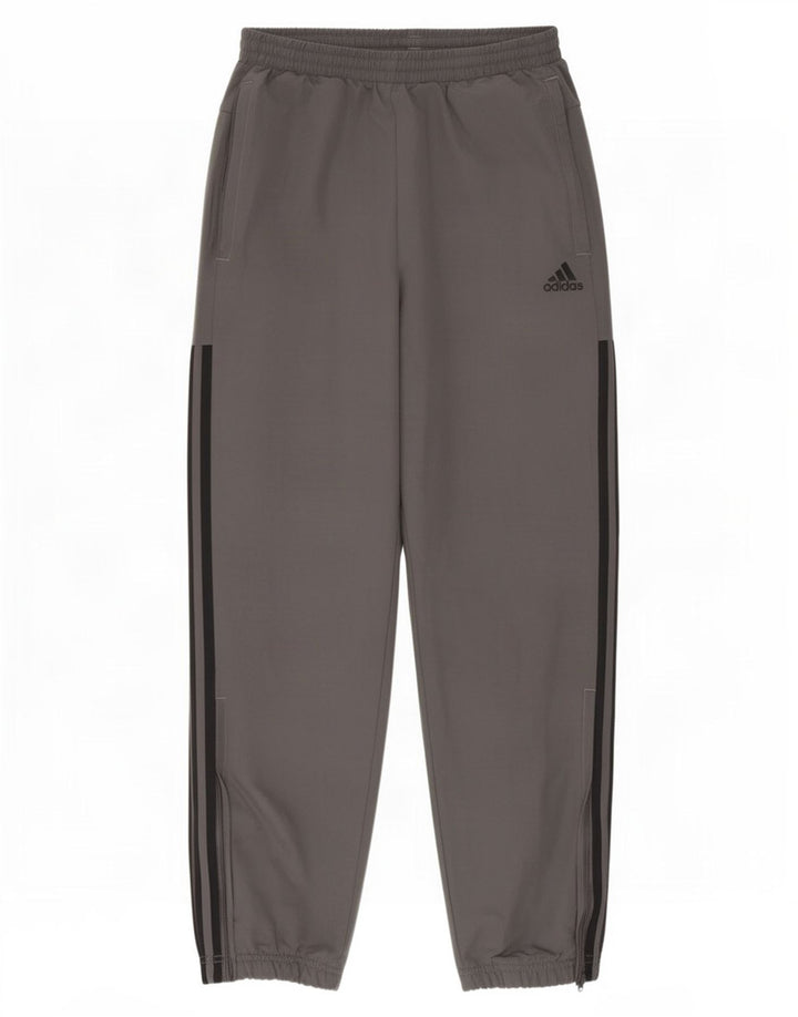 Adidas Mens Tracksuit Trousers Joggers Medium Grey Polyester