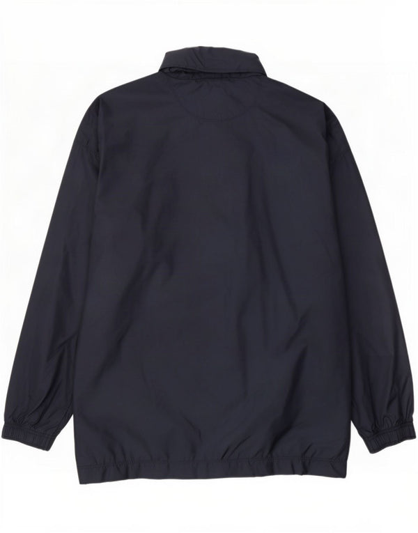 Reebok Regnjakke med hætte til mænd UK 38 Medium Navy Blue Colourblock Nylon