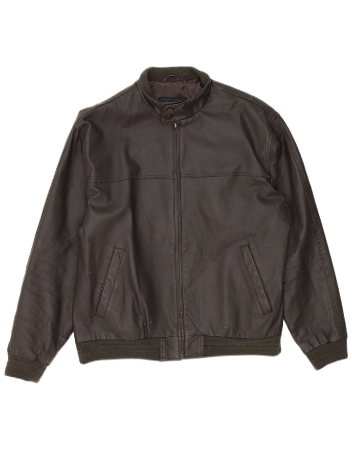 veste en cuir homme vintage UK 42 XL Marron