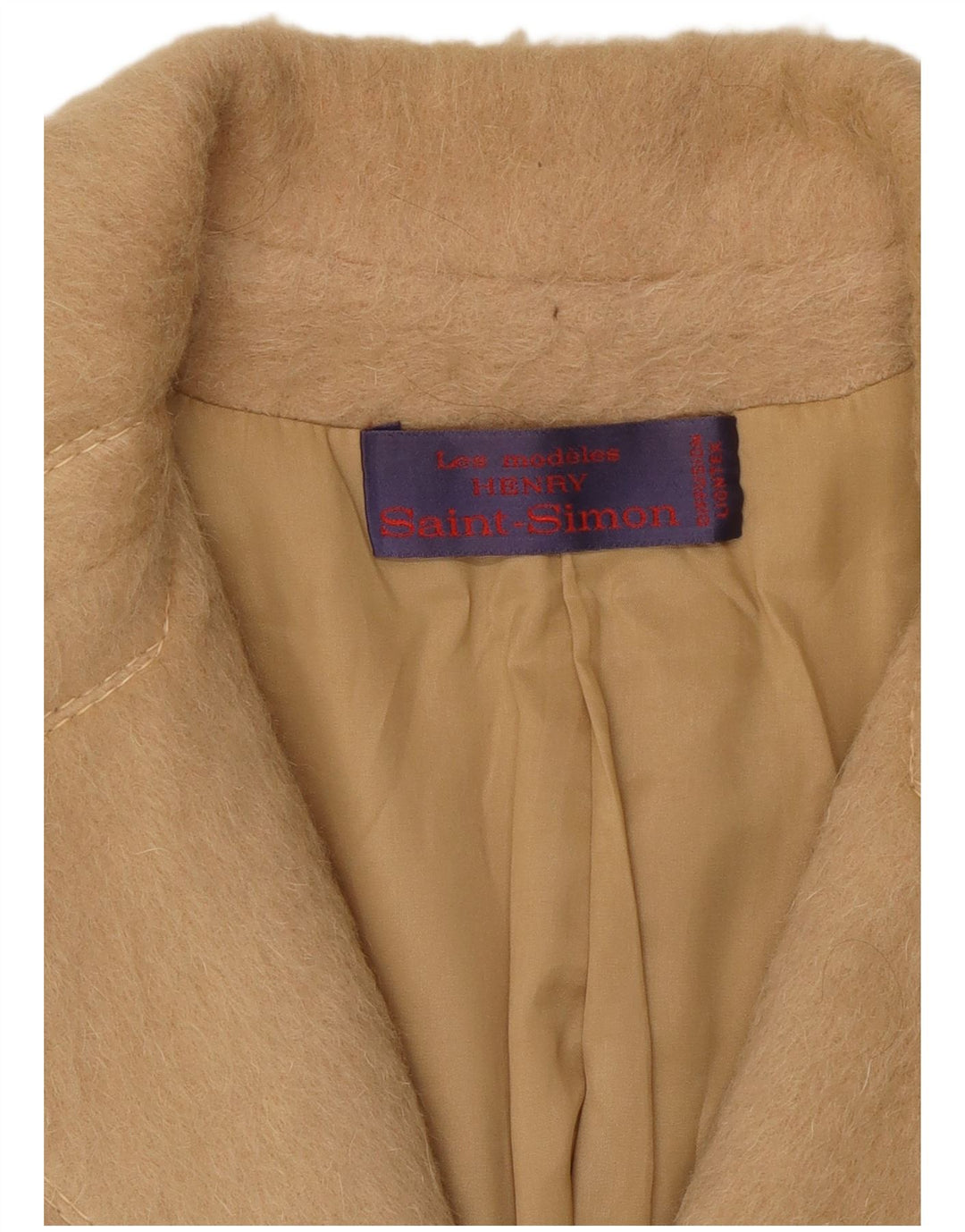 Vintage Damen Mantel IT 48 XL Beige