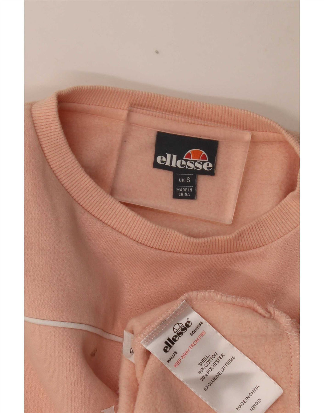 Ellesse Womens Graphic Oversized Sweatshirt Pullover UK 10 Small Orange
