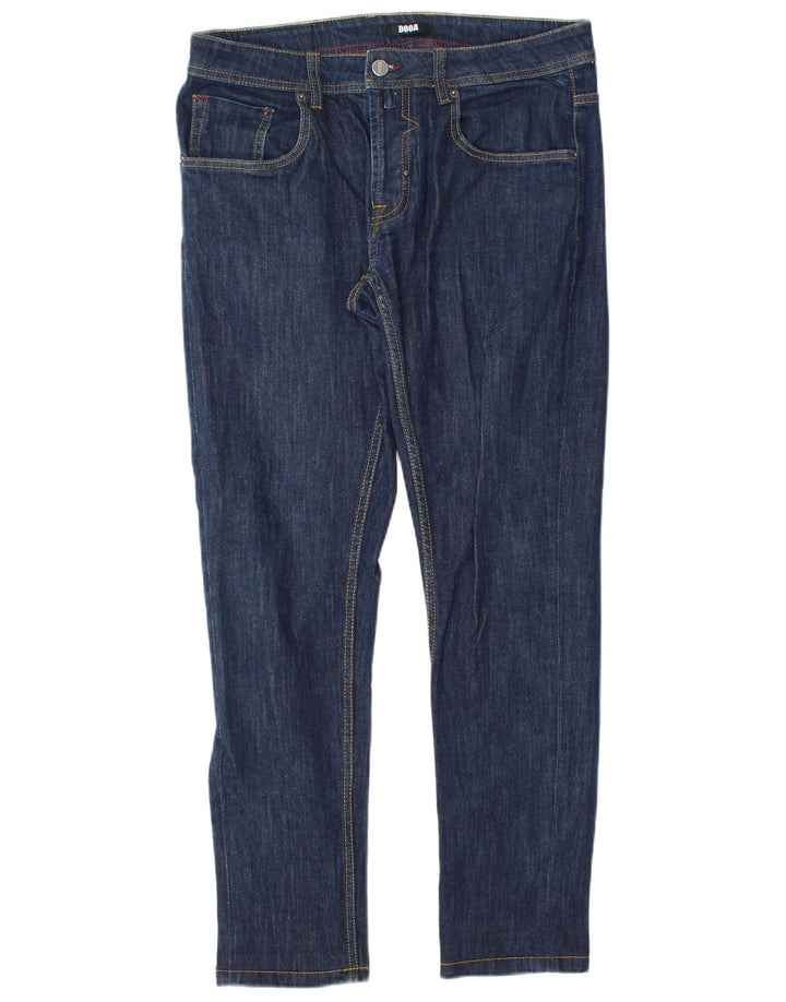 Vintage Mens Slim Jeans IT 48 Medium W34 L30 Navy Blue Cotton