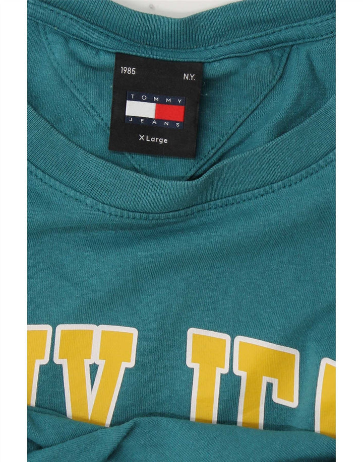 Tommy Hilfiger Herre Grafisk T-Shirt Top XL Blå