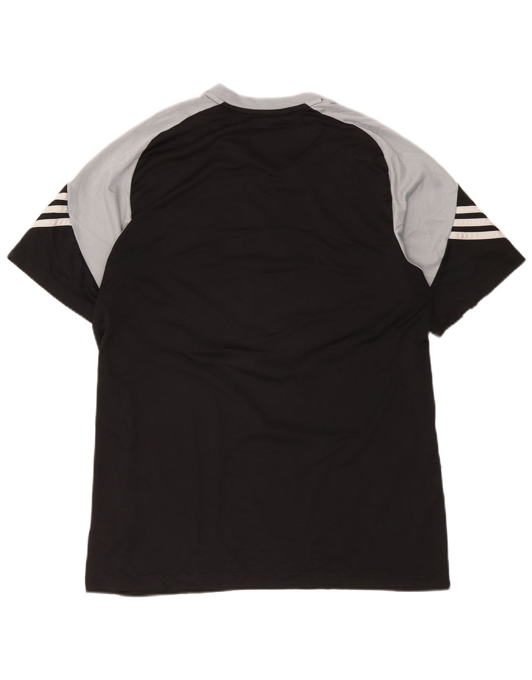 Adidas Mens Climalite Graphic T-Shirt Top Large Black Colourblock Polyester