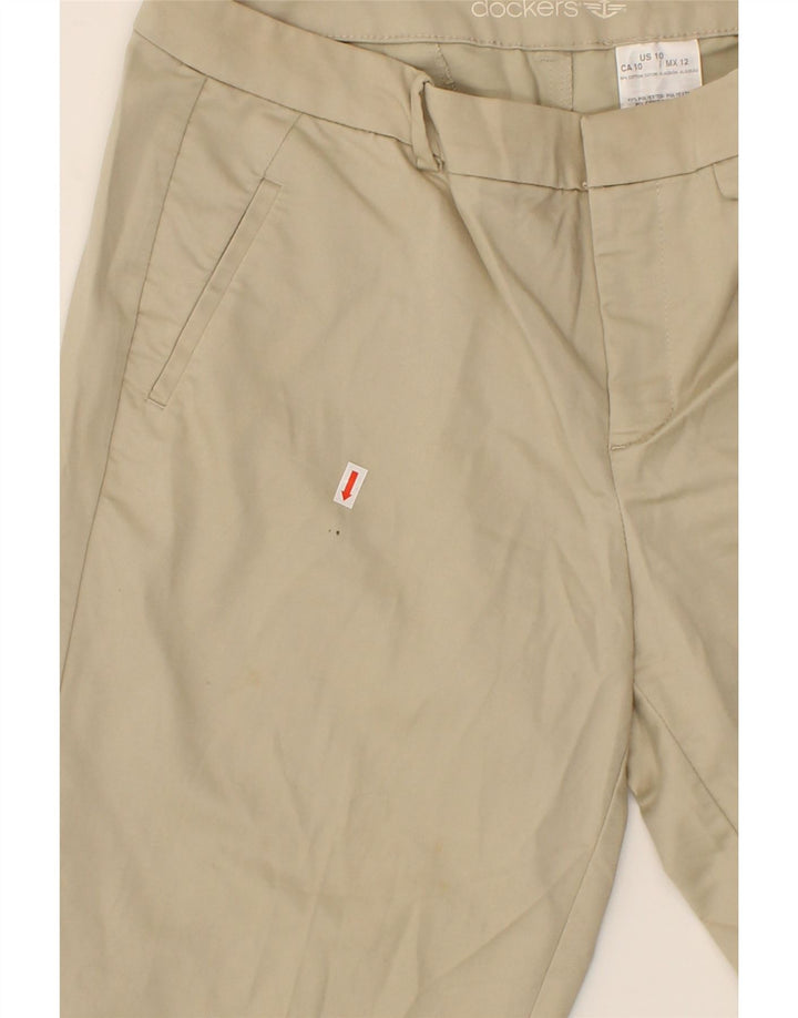 DOCKERS Womens Straight Capri Trousers US 10 Large W32 L20 Beige Polyester Vintage Dockers and Second-Hand Dockers from Messina Hembry 