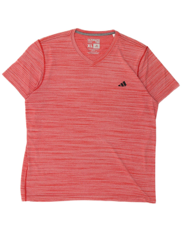 T-shirt da uomo Adidas Top XL poliestere a righe rosse