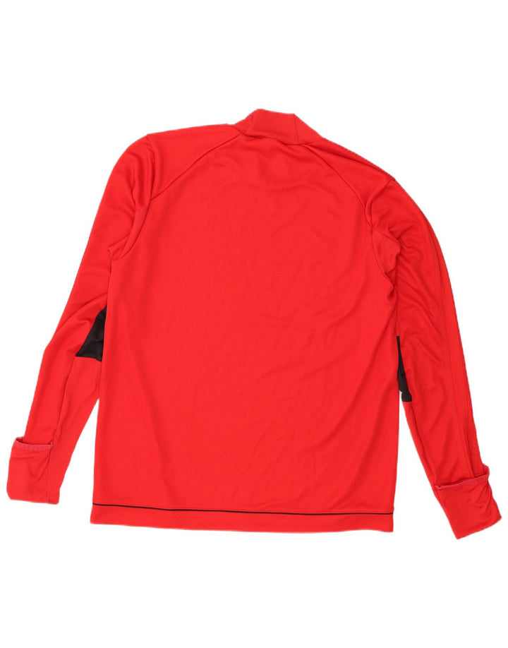 Adidas Uomo Climacool Top manica lunga grande rosso Colourblock poliestere