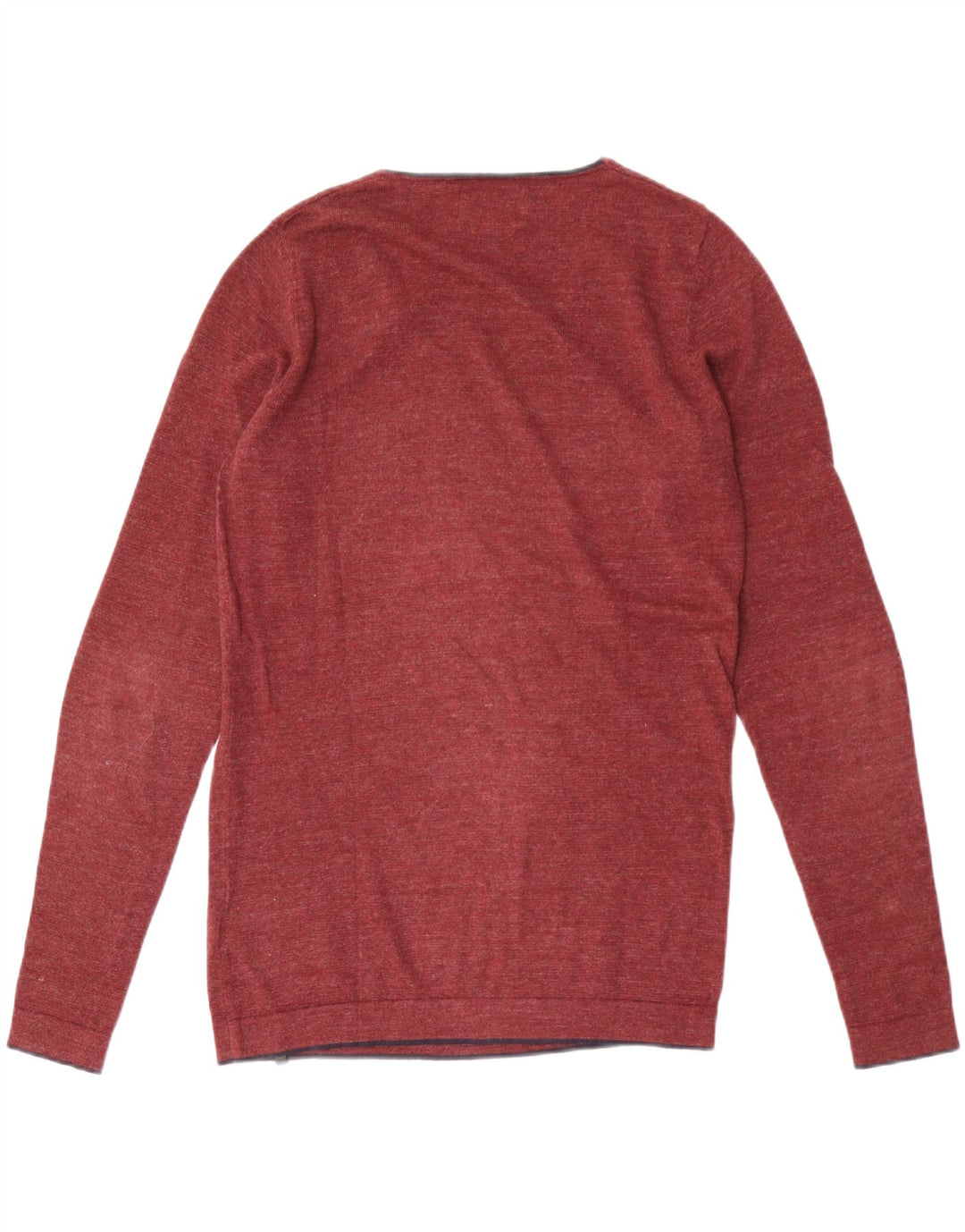 JACK & JONES Herre V-hals sweater lille rødbrun bomuld