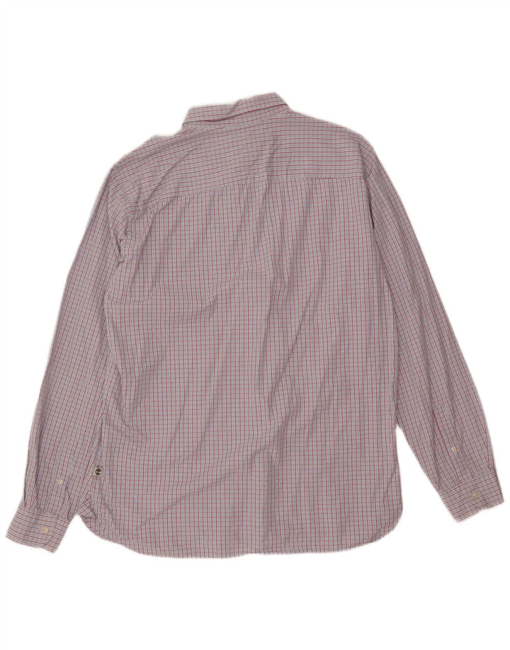 Timberland Mens Slim Fit Shirt XL Blue Check Cotton