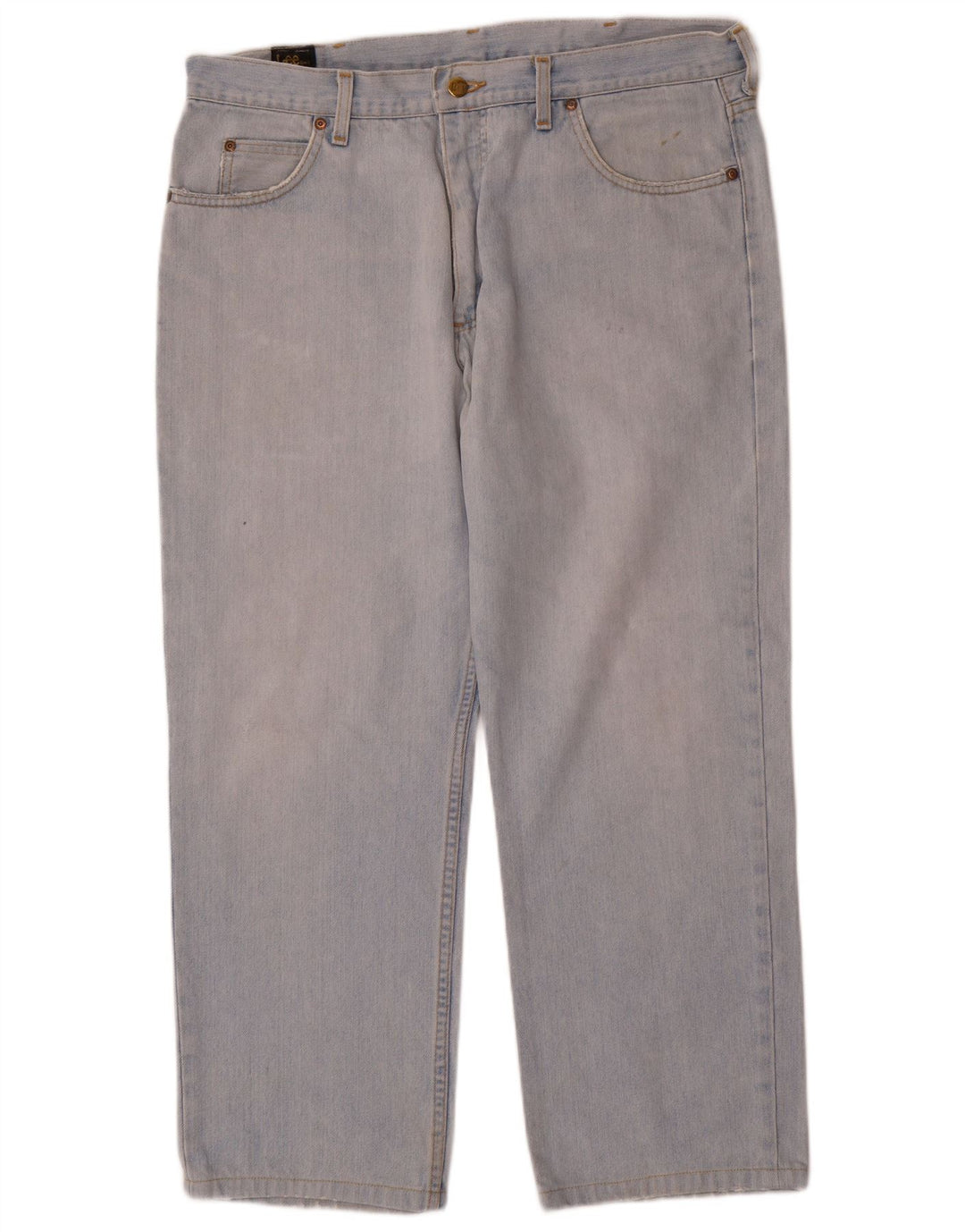 Lee Mens Straight Jeans W38 L27 Blue Cotton