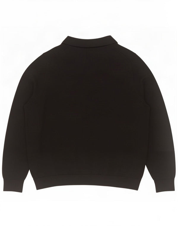 Marks & Spencer Womens Polo Neck Jumper Sweater UK 16 Large Black