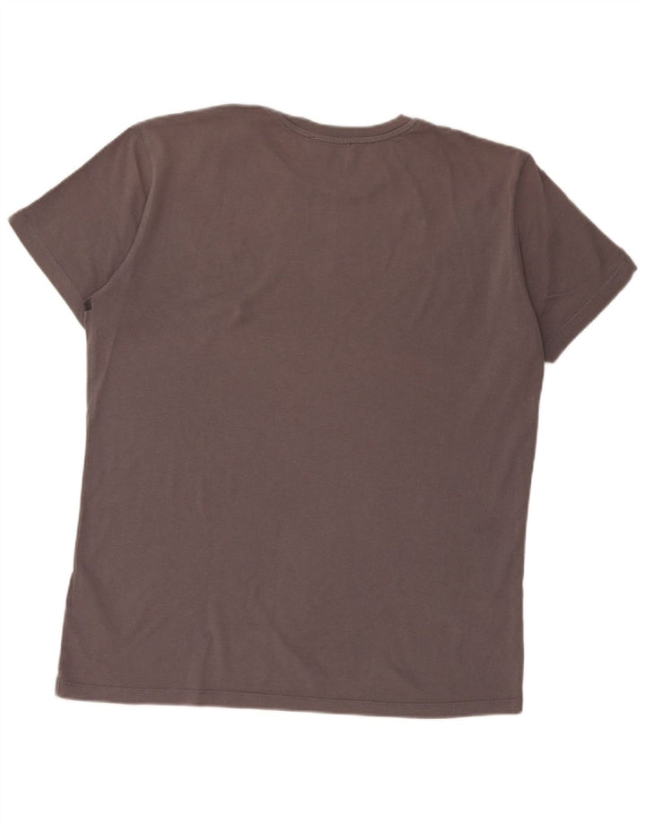Trussardi Mens Graphic T-Shirt Top Large Grey Cotton