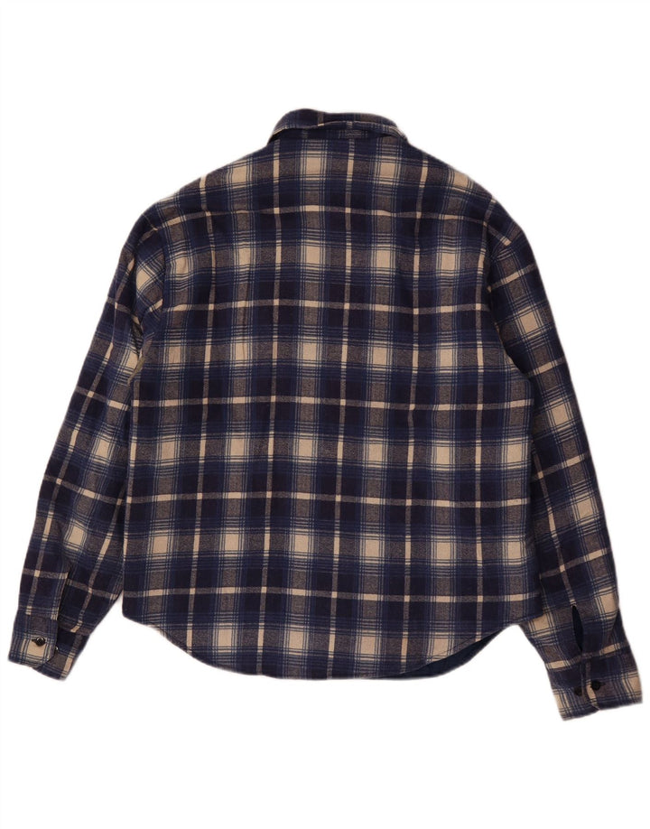 JET SET Herre skovhugger flannel skjorte stor blå ternet polyester