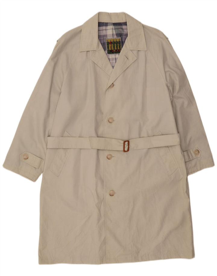 Vintage Mens Overcoat UK 40 Large Beige