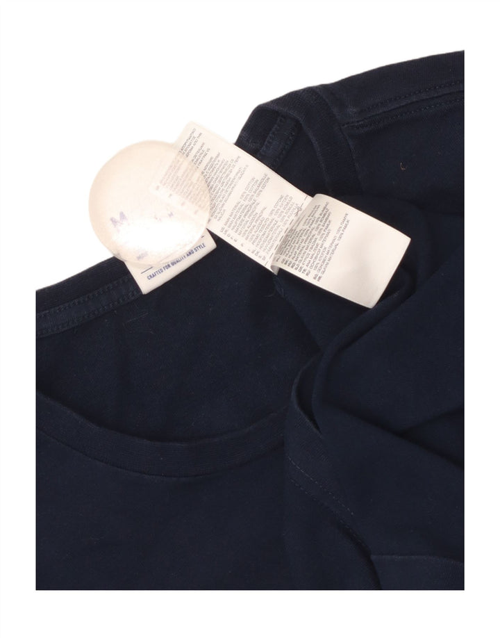 T-shirt grafica da uomo Reebok Top in cotone blu navy medio
