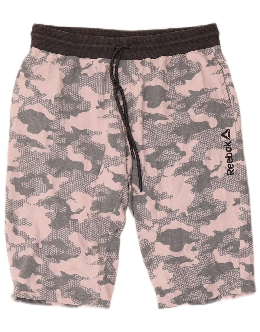 Pantaloncini sportivi REEBOK da donna UK 14 Poliestere mimetico grigio medio