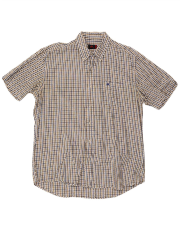 Kappa Mens Short Sleeve Shirt 3XL Multicoloured Check Cotton