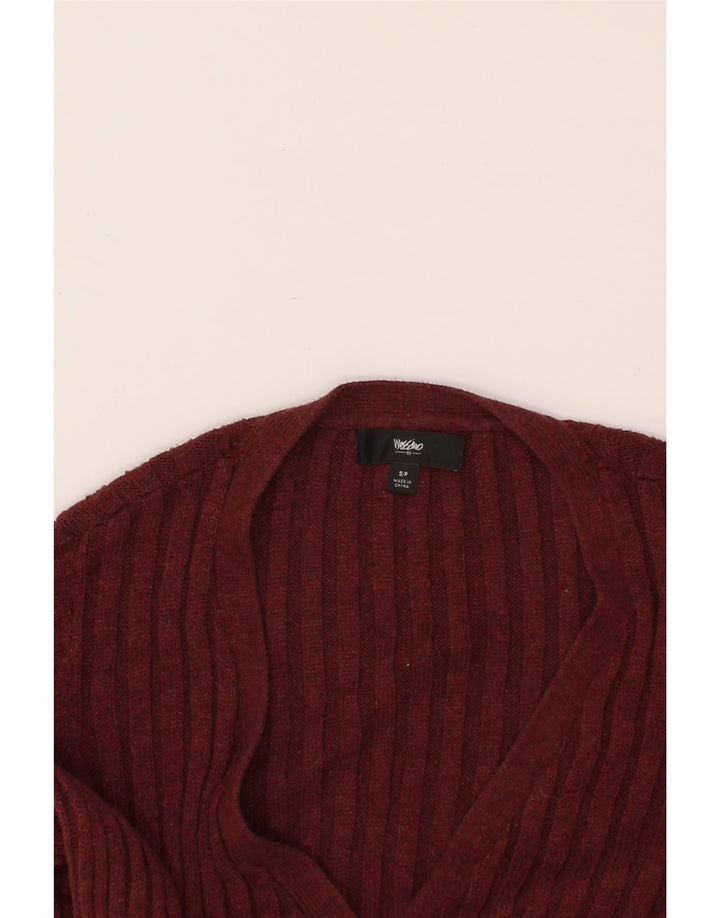 MOSSIMO Womens Longline Cardigan Sweater UK 10 Small Maroon Vintage Mossimo and Second-Hand Mossimo from Messina Hembry 