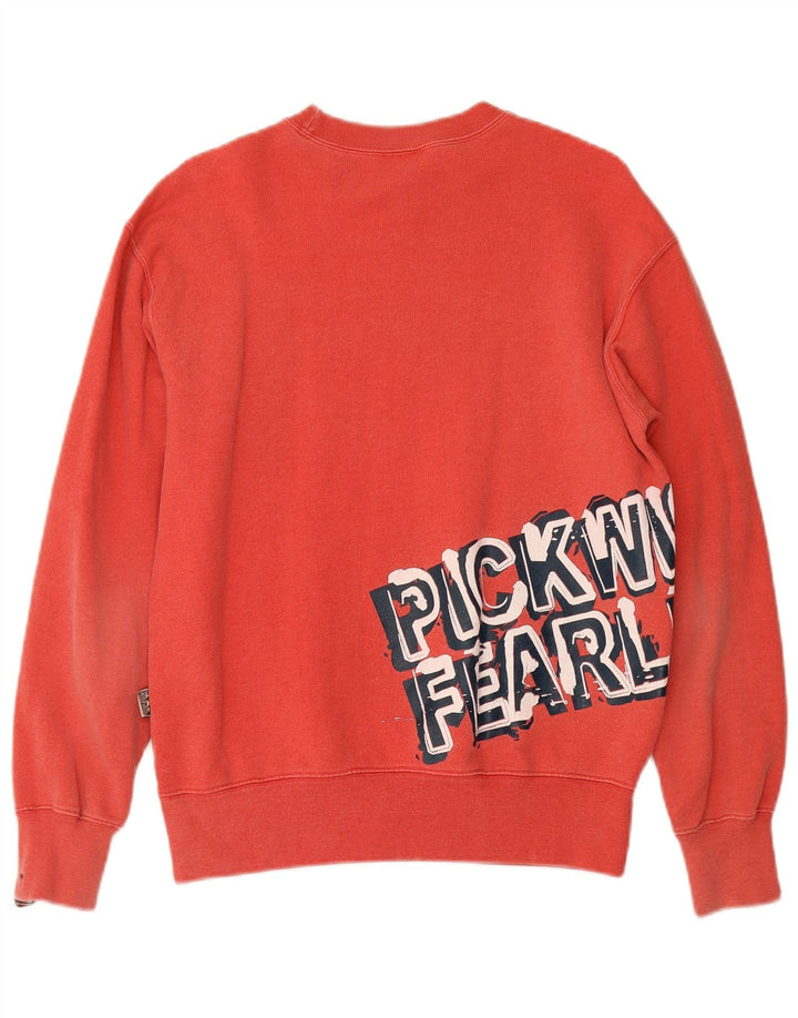 PICKWICK Womens Graphic Sweatshirt Jumper UK 14 Medium Red