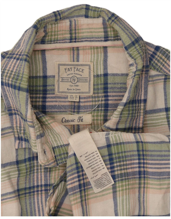 Fat Face Womens Classic Fit Flannel Shirt UK 12 Medium Multicoloured Check
