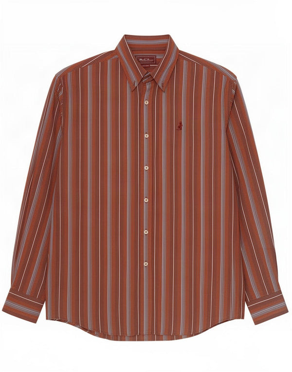 Cămașă pentru bărbați Marlboro Classics 2XL, bumbac cu dungi maro