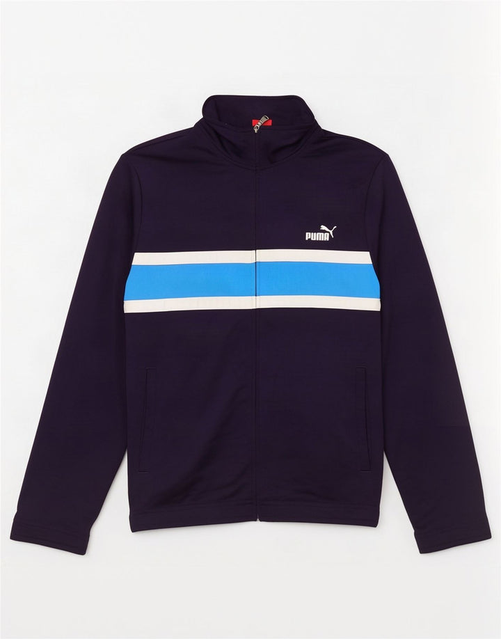 Puma Mens Tracksuit Top Jacket Grande Azul Marinho Colourblock Poliéster