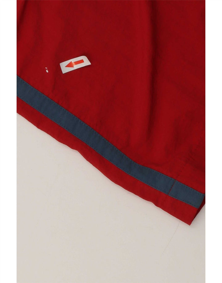 Guru Mens Graphic Swimming Shorts Large Red Colourblock