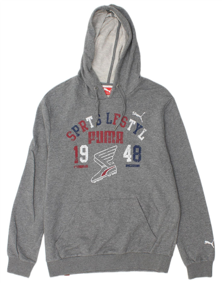PUMA Herren Graphic Hoodie Pullover Mittelgrau