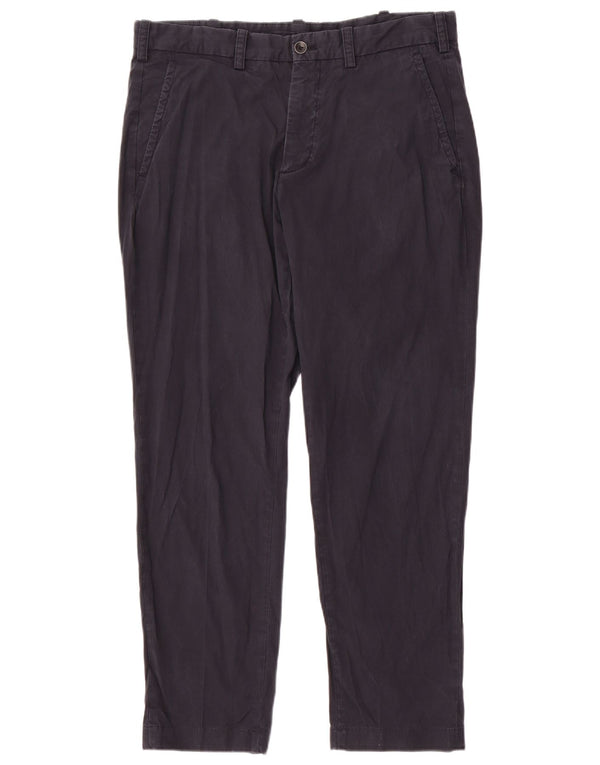 Massimo Dutti Pantalon Chino Droit Homme EU 44 VLarge W34 L29 Bleu Marine