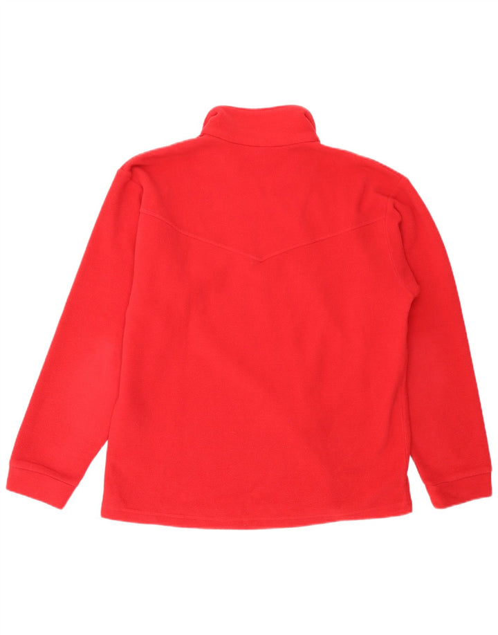 Maglione in pile da donna con collo con zip grafico Brugi 2XL poliestere rosso