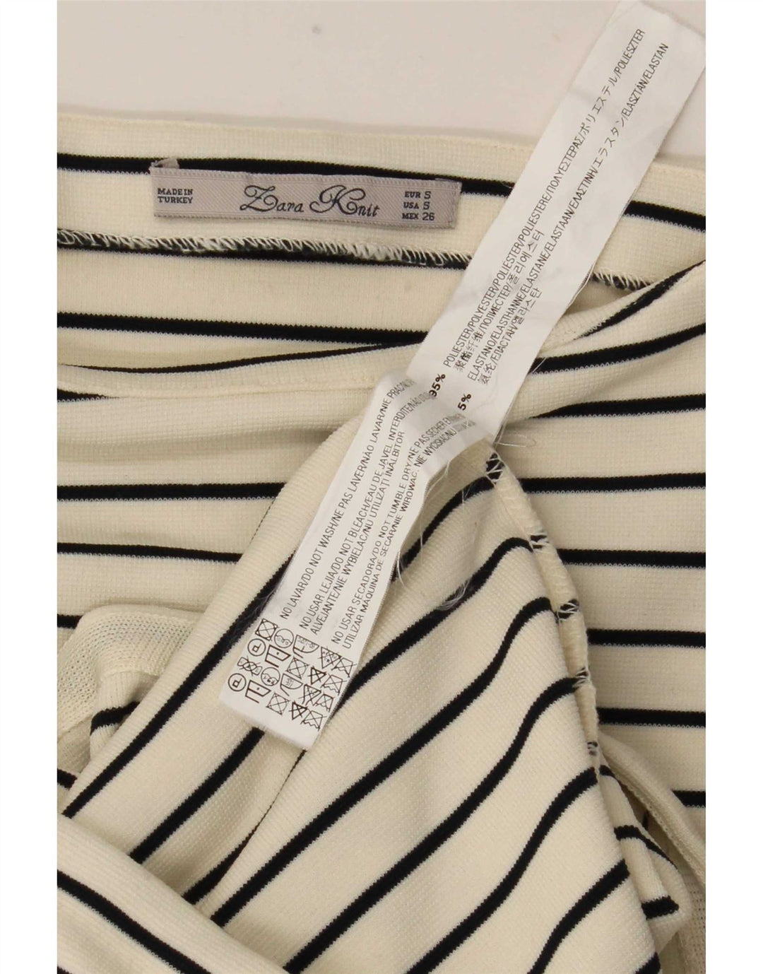 Zara Womens Sleeveless Maxi Dress UK 10 Small White Striped Polyester
