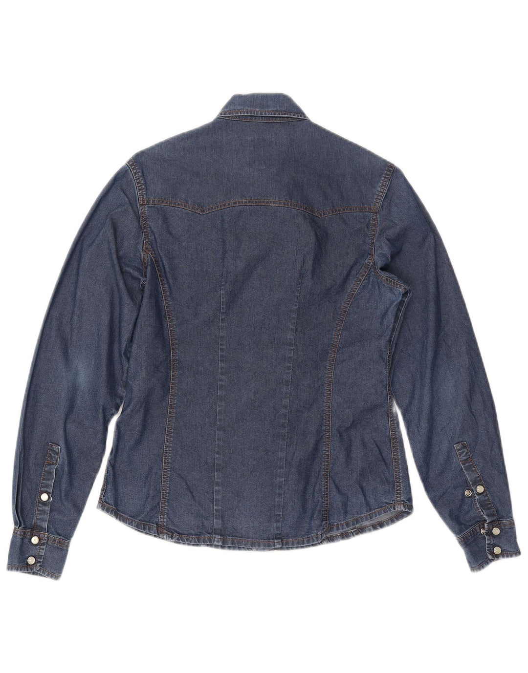 BOOSLEY Camicia in denim da donna UK 12 Cotone blu medio
