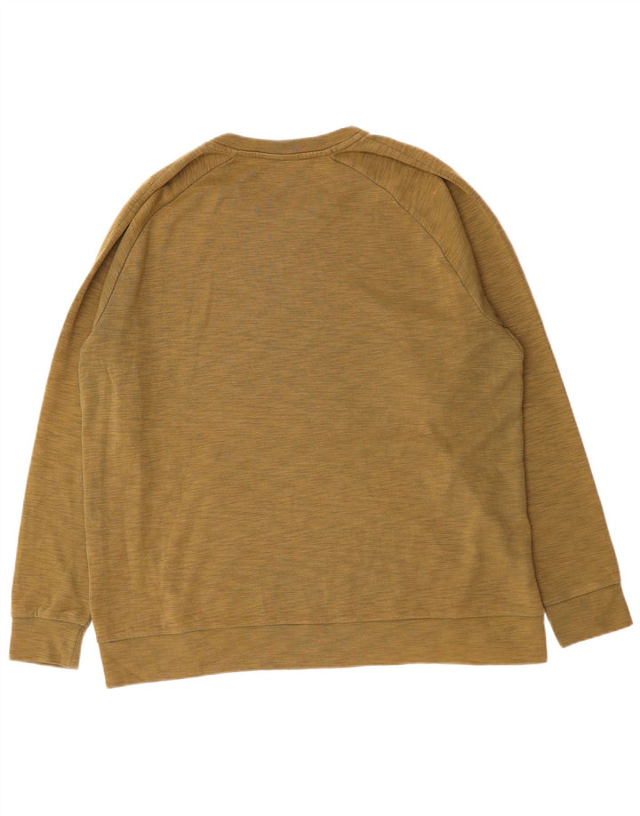 NIKE Mens Sweatshirt Jumper XL Khaki Flecked Cotton