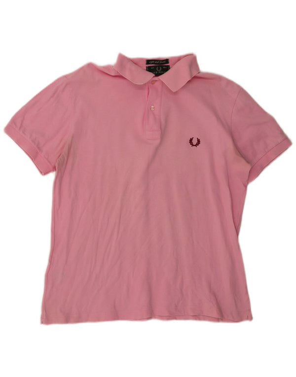 Fred Perry Mens Polo Shirt Medium Pink Cotton