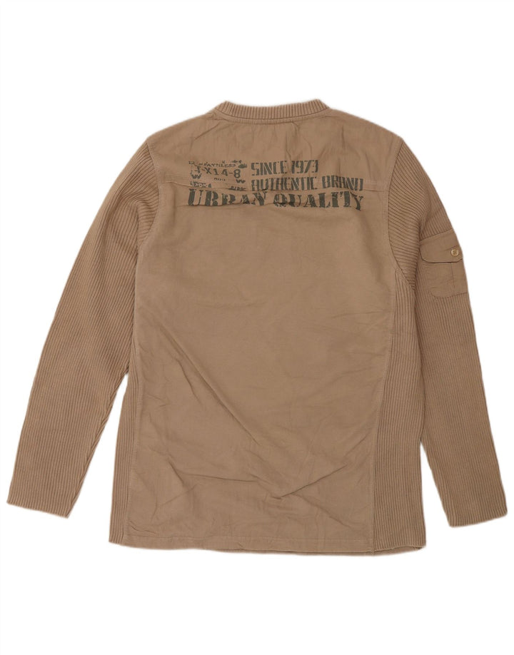 Lotto Mens Top Long Sleeve Small Brown Cotton