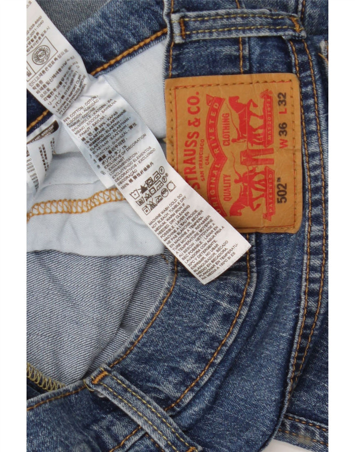 Levi's Mens 502 Tapered Jeans W36 L32 Blue Cotton