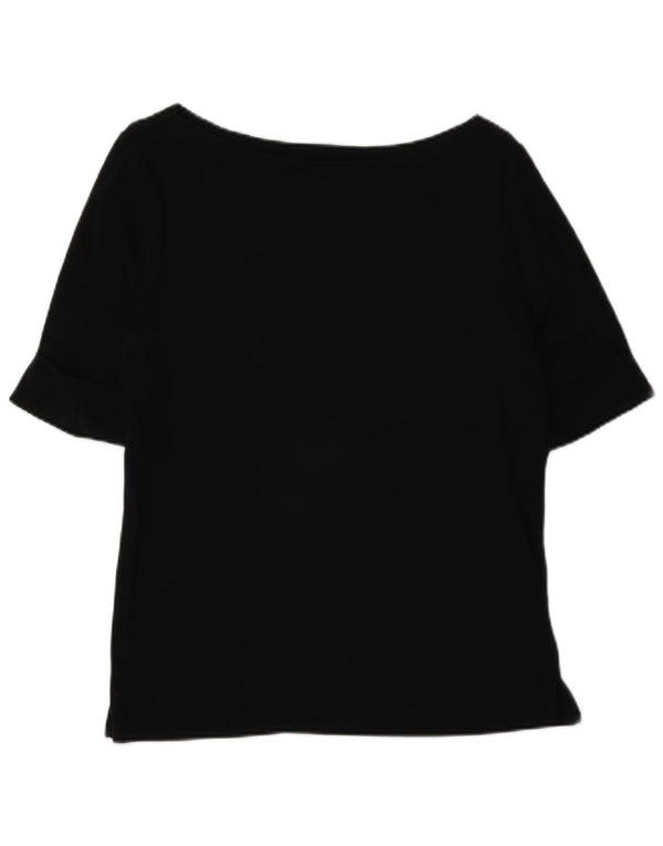 Ralph Lauren Damebluse Top UK 16 Stor Sort Bomuld