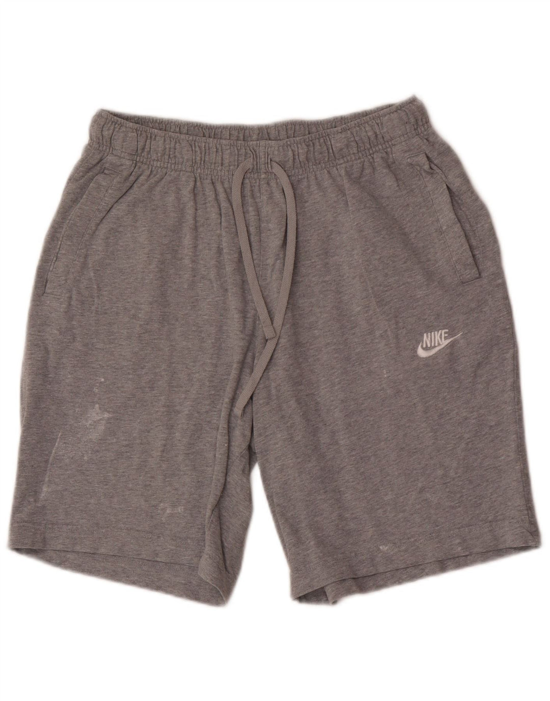 Nike Womens Sport Shorts UK 12 Medium  Grey Cotton