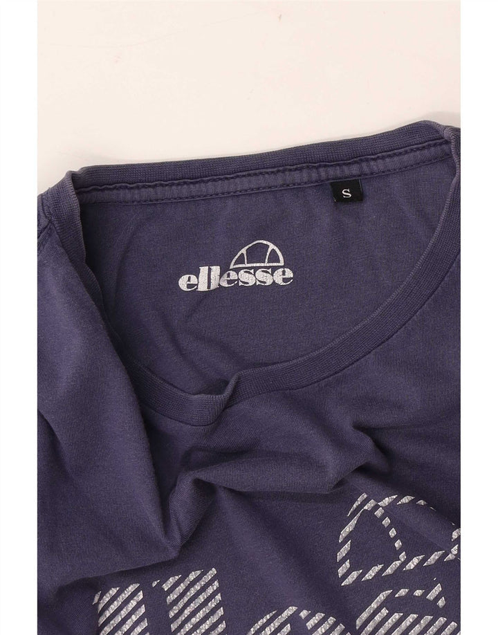 Ellesse Mens Graphic T-Shirt Top Small Navy Blue
