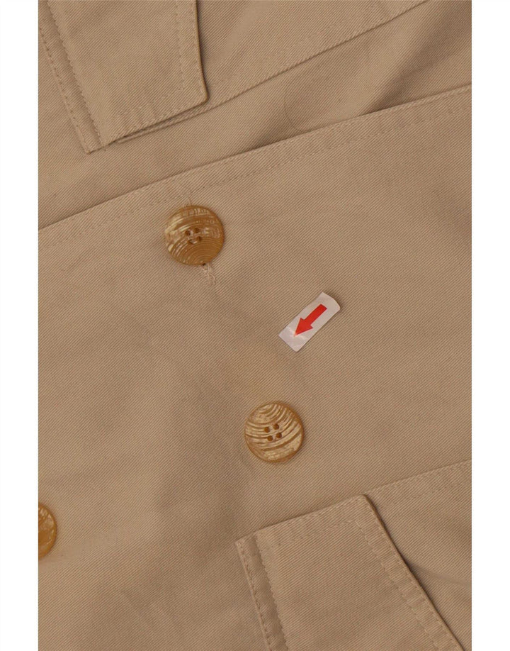 Vintage Dame Dobbeltradet Frakke UK 14 Large Beige