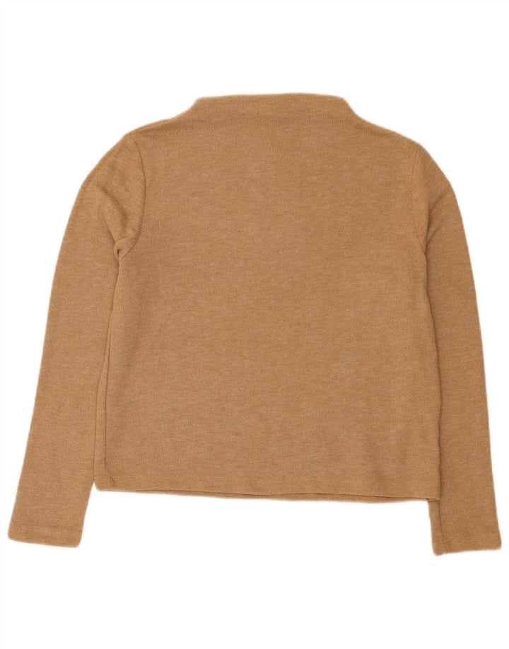 Marks & Spencer Top pentru femei cu mânecă lungă UK 12 Medium Bej Poliester