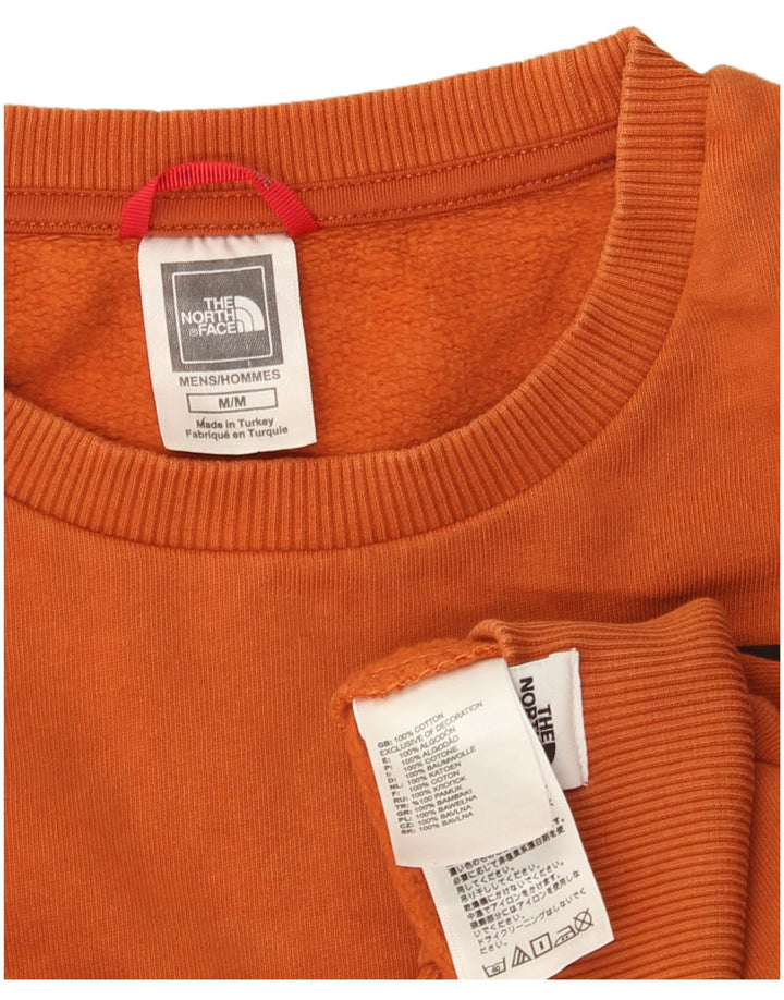 The North Face Mens Sweatshirt Jumper Medium Orange Cotton