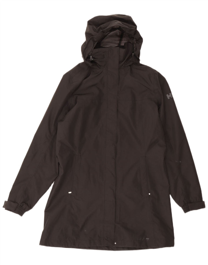 Helly Hansen Womens Hooded Windbreaker Coat UK 10 Small Black Polyester